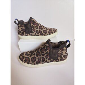 Rothy's Chelsea Wildcat Leopard Brown Black Animal Print Ankle Boots Shoes 10